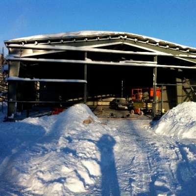 industrial Powder Coating Prefab  Steel Structure Warehouse Project in Norway